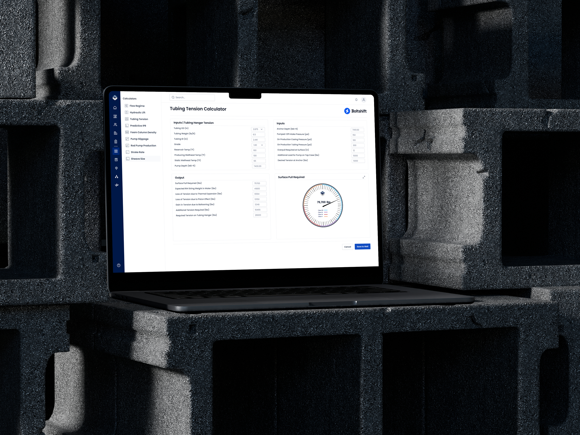 PetroBench rod lift design platform dashboard showing real-time well monitoring and simulation interface