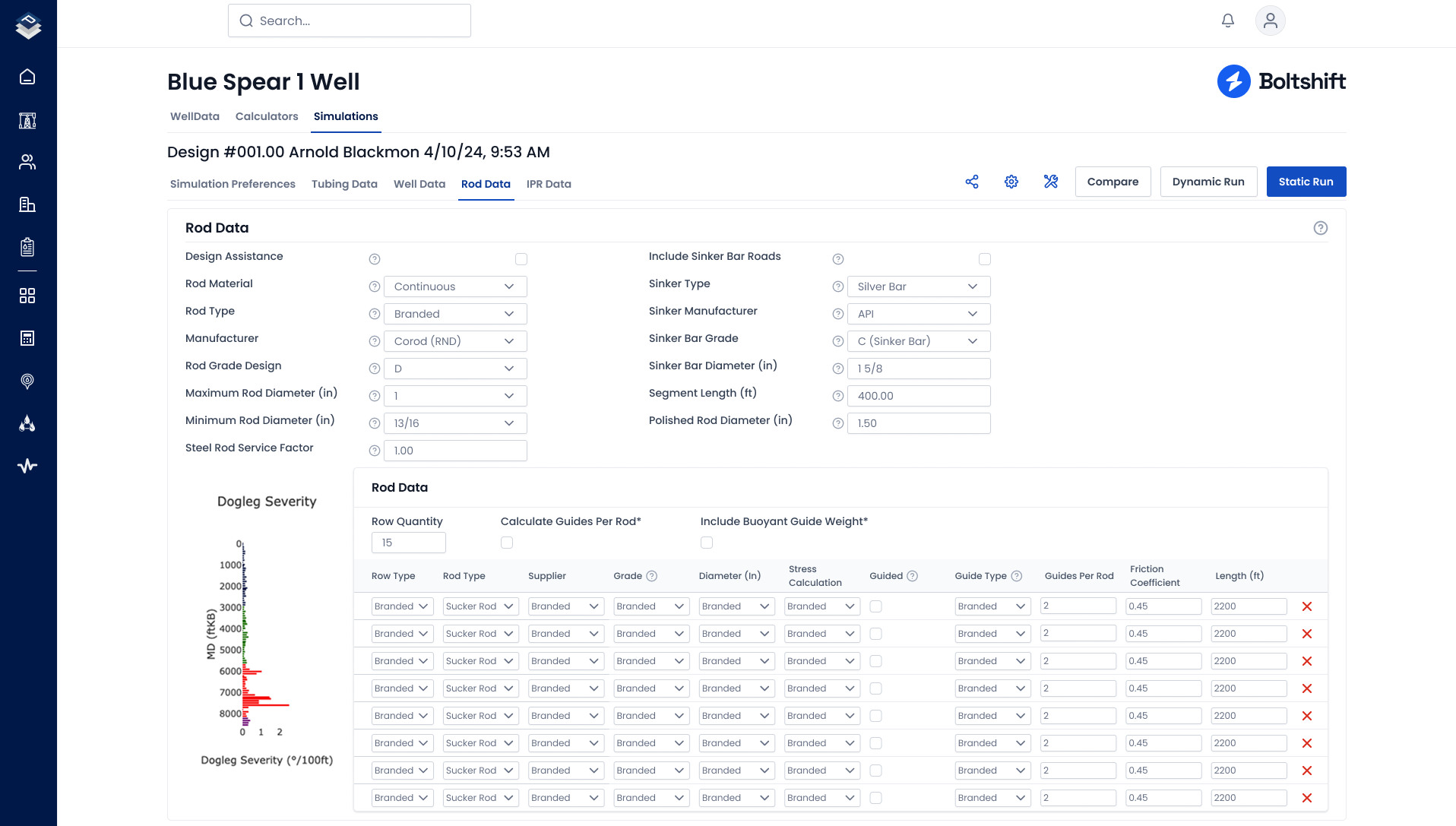 Taper Design Assistant Interface